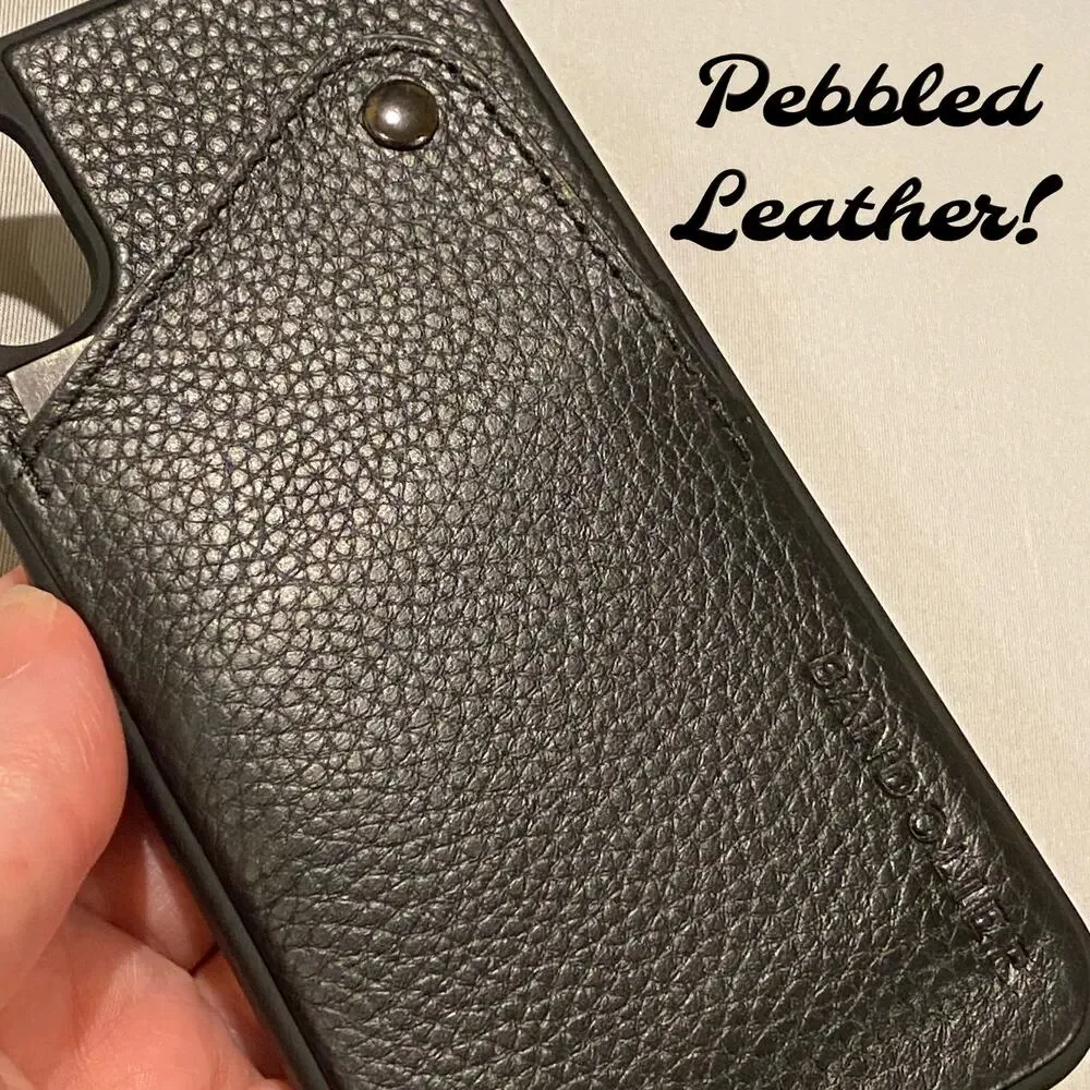New BANDOLIER Black Leather Wallet iPhone Case X IPHONE 10 & Xs Mens unisex